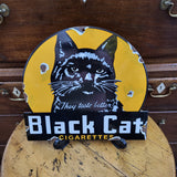 Black Cat Cigarettes Enamel Sign