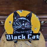 Black Cat Cigarettes Enamel Sign