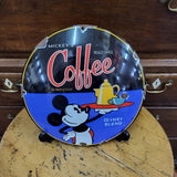 Mickey's Coffee Enamel Sign