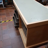 Retro School Bank of 10 Drawers With Vinyl Top - On Wheels