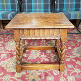 Early 20th Century Oak Stool