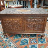 Indonesian Heavily Carved Hardwood Trunk