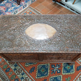 Indonesian Heavily Carved Hardwood Trunk