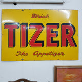 Vintage Original Tizer Enamel Sign