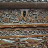 Indonesian Heavily Carved Hardwood Trunk