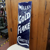 Vintage Original Will's Gold Flake Cigarettes Enamel Sign