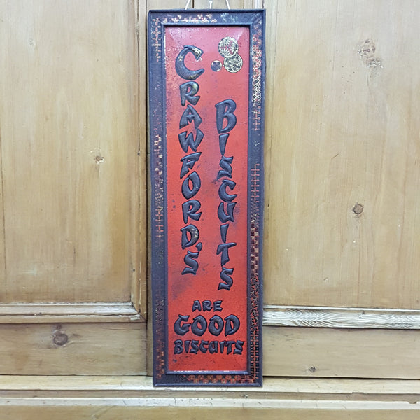 Vintage Crawfords Biscuits Tin Sign